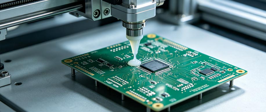 普轩精密点胶系统 - PCB板点胶案例